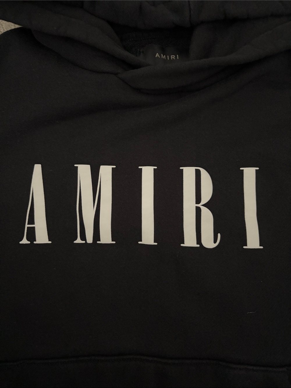 AMIRI Black Hoodie with White Logo - Picture 3 of 7